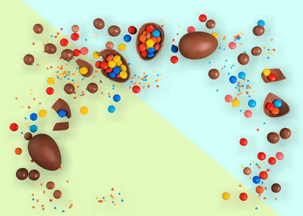 Chocolade paaseieren — Stockfoto