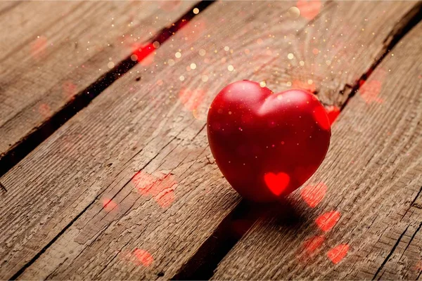 Закри Червоне Серце День Святого Валентина Фону — стокове фото