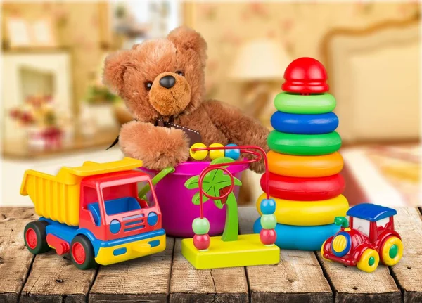 Kinderspielzeug Kollektion Nahsicht — Stockfoto