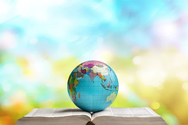 Heavy Book Globe Background — Stock Photo, Image