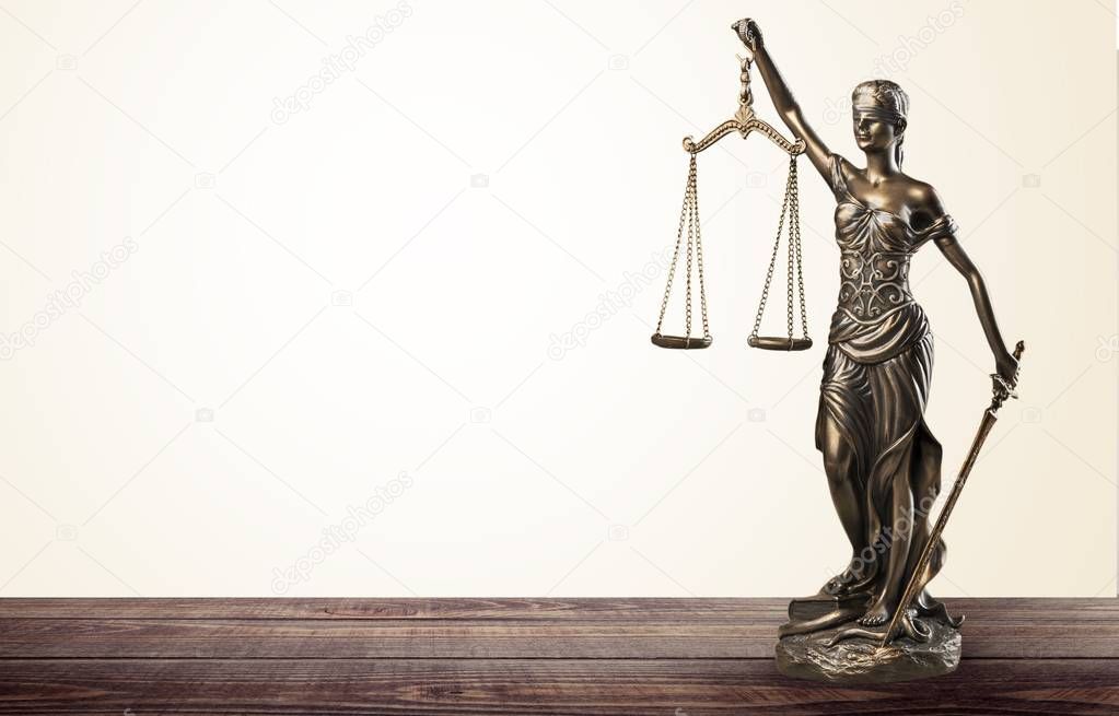 Themi symbol of justice on background