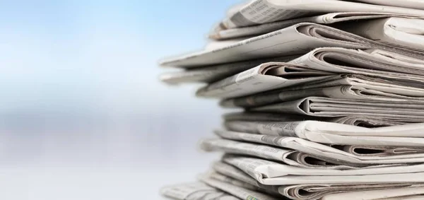 Pile Newspapers Background Close View — Stock Photo, Image