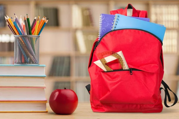 Školní batoh s šablony — Stock fotografie