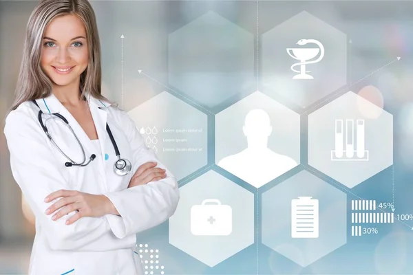 Attractive young doctor woman — Stock Photo, Image