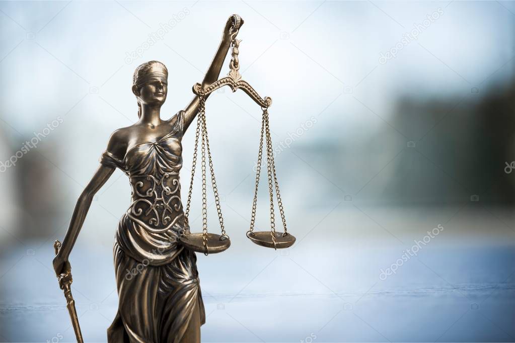 Themi symbol of justice on background