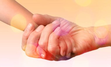 erkek ve dişi eller üzerinde arka izole