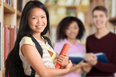 Genç ve güzel kadın öğrenci