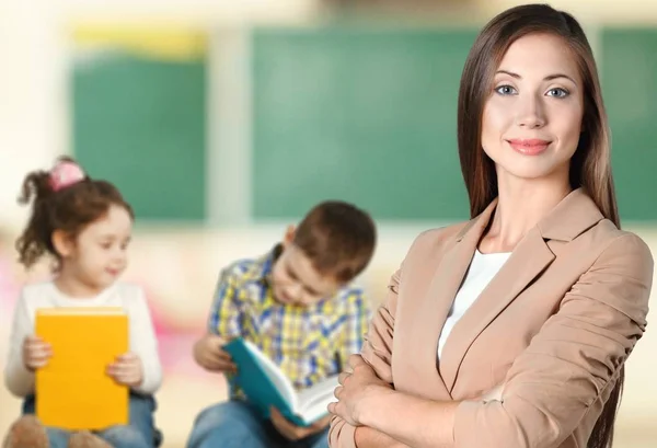 Profesor Niños Aula — Foto de Stock