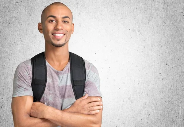 Retrato Del Joven Sobre Fondo Borroso —  Fotos de Stock