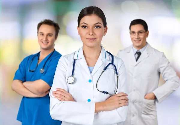 Artsen Team Samen Van Moderne Ziekenhuis — Stockfoto