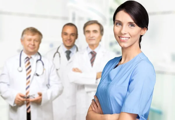 Enfermeras Doctores Confiados Equipo Profesionales —  Fotos de Stock