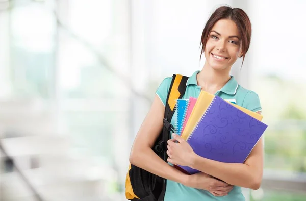 Studentka s knihami — Stock fotografie