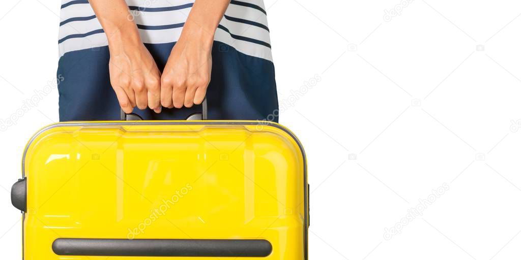 woman with travel bag