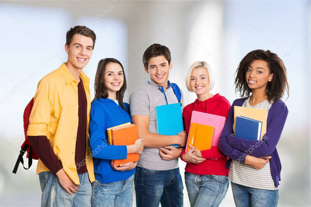 Group of Students with books