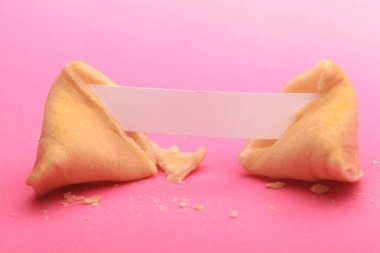 Fal kurabiyesi boş slip üzerinde arka izole ile