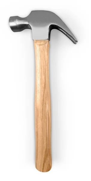 Metal hammer s dlouhou dřevěnou rukojetí — Stock fotografie