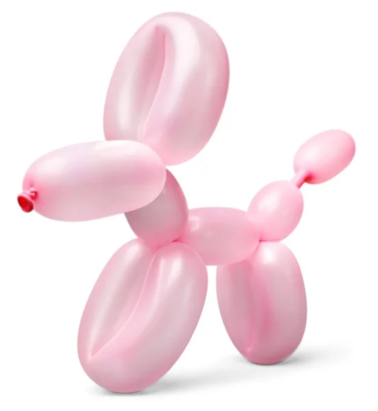강아지의 형태로 핑크 풍선 — 스톡 사진