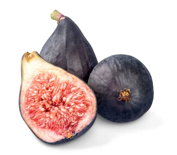 Tasty Figs Fruits Isolated White Background — Stock Photo, Image