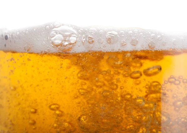 Primer Plano Bebida Cerveza Fría Sabrosa Fresca Vidrio —  Fotos de Stock