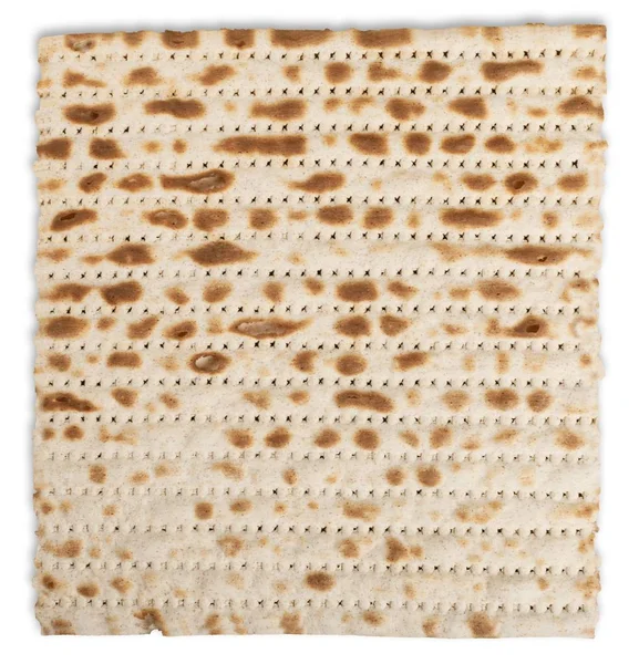 Matzahs. Joodse Pesach matzah geïsoleerd op wit — Stockfoto