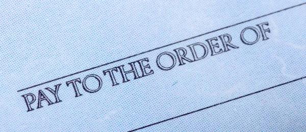 Payer Ordre Inscription Sur Papier — Photo