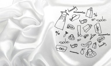 Güzel beyaz kumaş dokusu arkaplanı