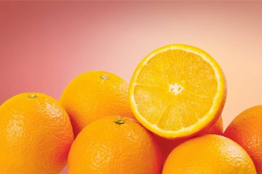 Taze olgun portakallar yakın çekim görüntüsü