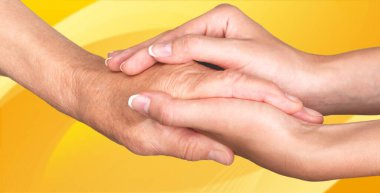 Kadın elleri arka planda yan yana