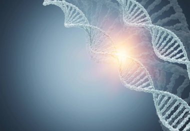 DNA molekülünün dijital illüstrasyonu