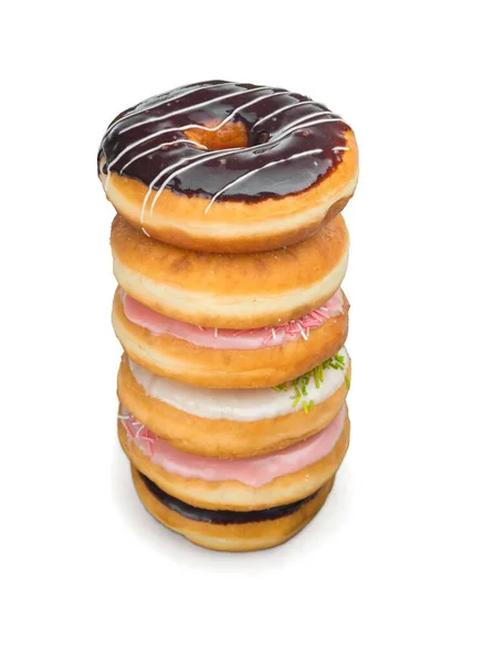 Donuts Isolado Fundo Branco — Fotografia de Stock