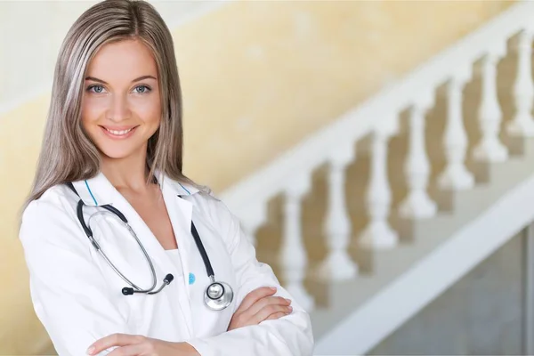 Retrato Una Joven Doctora —  Fotos de Stock