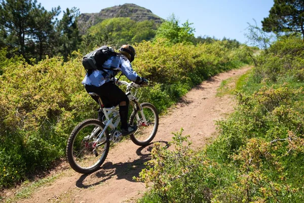 Ciclismo Montaña Camino —  Fotos de Stock