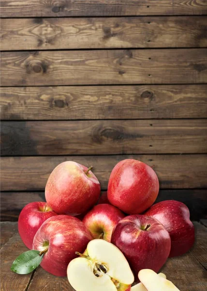 Appels Houten Ondergrond — Stockfoto