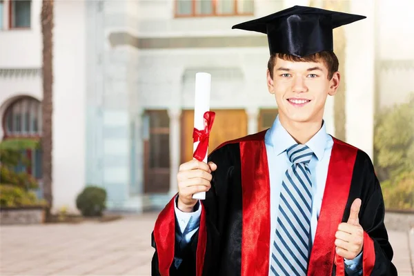 Gelukkig Student Met Diploma — Stockfoto