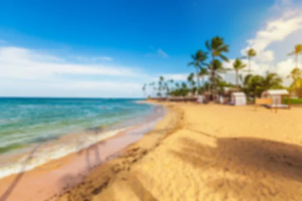 Blurred Sandy Beach Mauritius Tropical Vacation — Stock Photo, Image