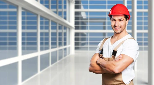 Worker Working Construction Site — Stock Photo, Image