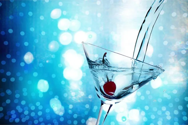 Martini Öntött Üveg Ünnepi Háttér — Stock Fotó
