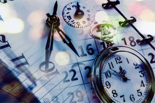 Blanko Kalender Für Notiz Arbeitsmanagement Mit Stundenplan — Stockfoto