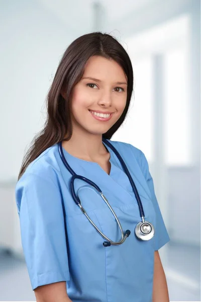 Retrato Una Joven Doctora — Foto de Stock