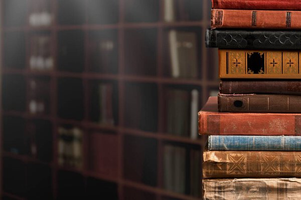 stack of books isolated on background 