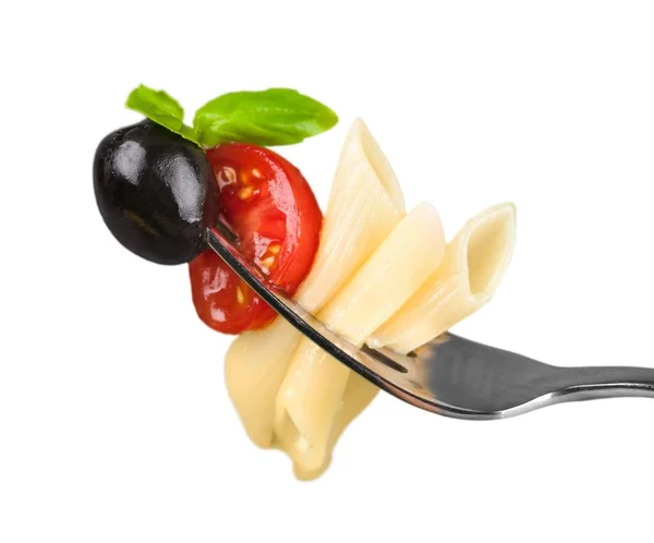 Tomate Pasta Aceituna Tenedor —  Fotos de Stock