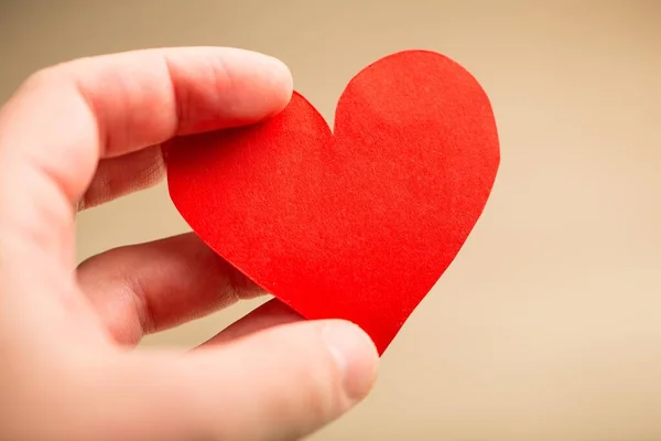 Red Heart Hand — Stock Photo, Image
