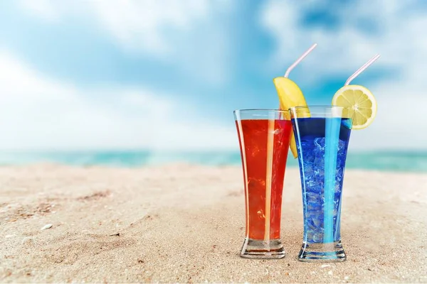 Summer Cocktails Beach — Stock Photo, Image