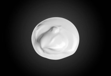 Siyah arka planda beyaz krem, güzellik ve cilt bakımı