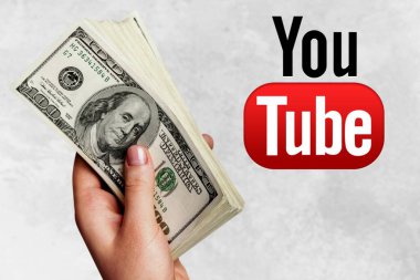 Paralı el ve YouTube logosu