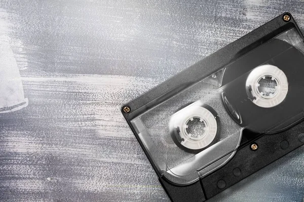 retro audio cassette tape on  background