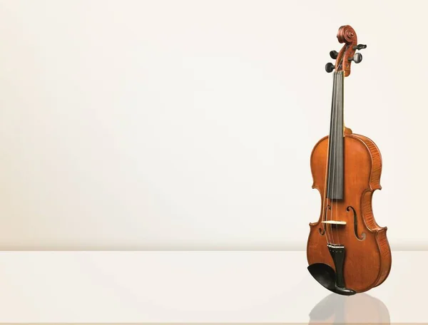 Violín Clásico Sobre Fondo Blanco — Foto de Stock