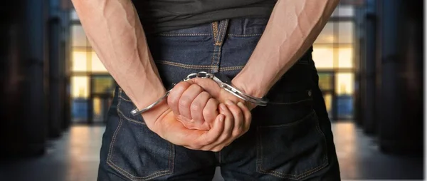 Businessman Handcuffs Background — Stock Photo, Image