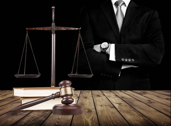 Young Male Lawyer Arms Crossed — Stock Photo, Image