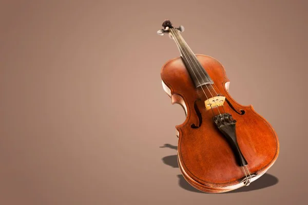 Fából Készült Klasszikus Hegedű Elszigetelt — Stock Fotó